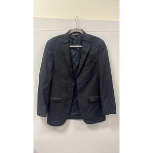 Pronto Uomo 38r Super 100's Wool Blazer Italy Charcoal Pinstripe 2-button